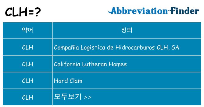 clh 대 한 무엇을 서가
