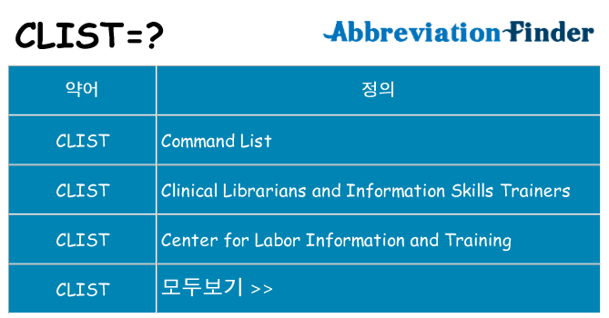 clist 대 한 무엇을 서가