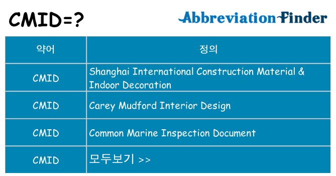 cmid 대 한 무엇을 서가
