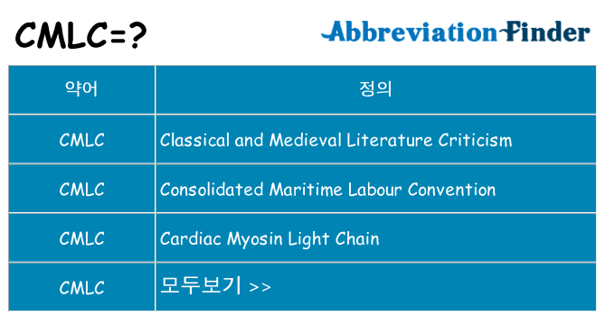 cmlc 대 한 무엇을 서가
