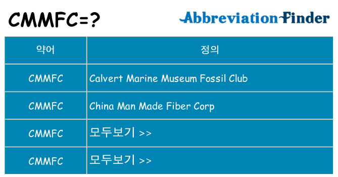 cmmfc 대 한 무엇을 서가