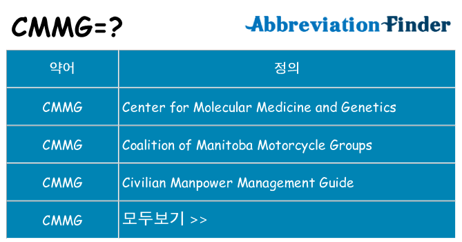 cmmg 대 한 무엇을 서가