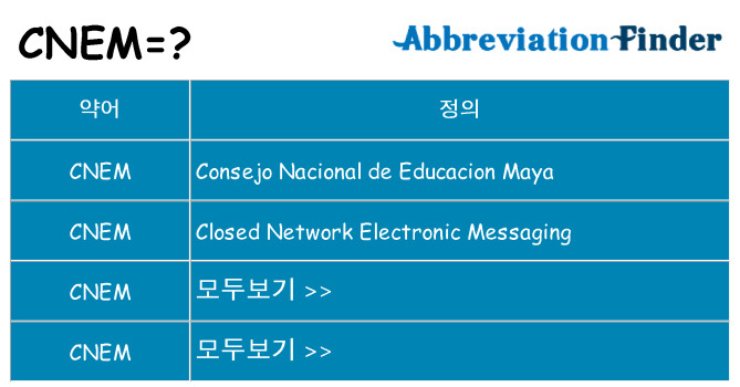 cnem 대 한 무엇을 서가