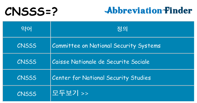 cnsss 대 한 무엇을 서가
