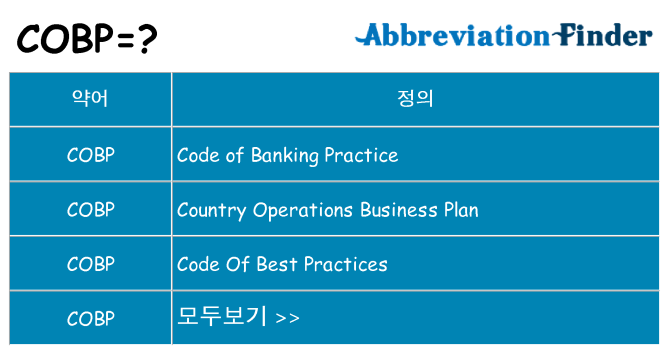 cobp 대 한 무엇을 서가