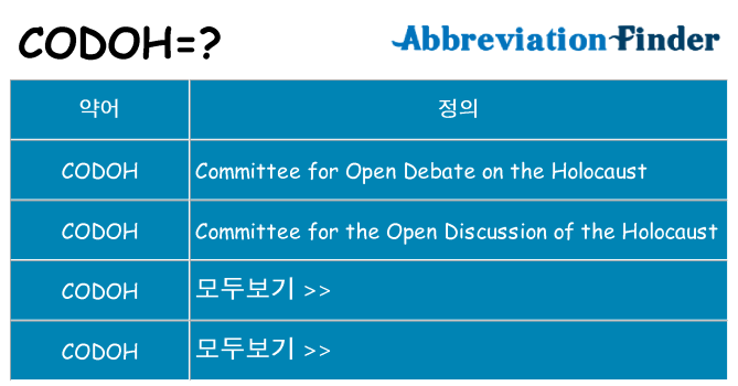 codoh 대 한 무엇을 서가