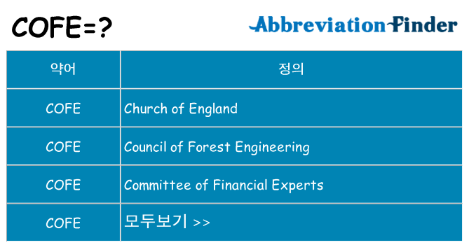 cofe 대 한 무엇을 서가