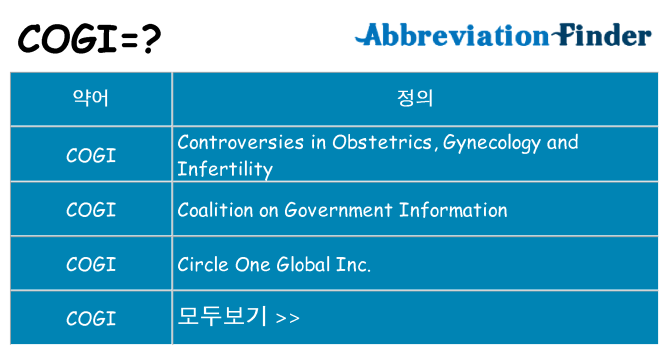 cogi 대 한 무엇을 서가