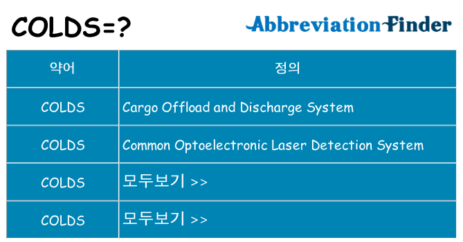 colds 대 한 무엇을 서가