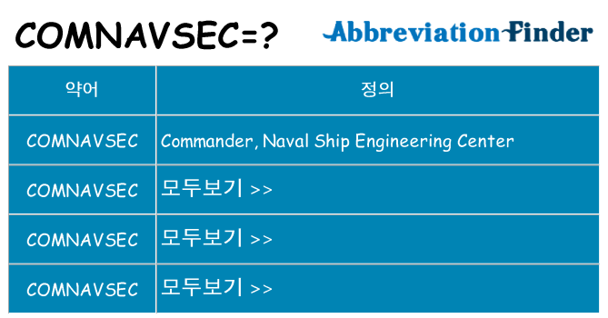 comnavsec 대 한 무엇을 서가
