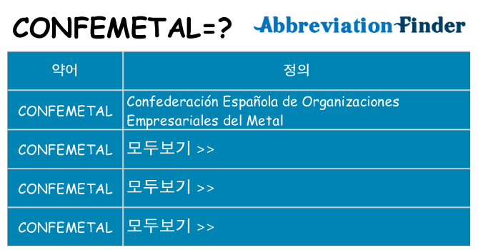 confemetal 대 한 무엇을 서가