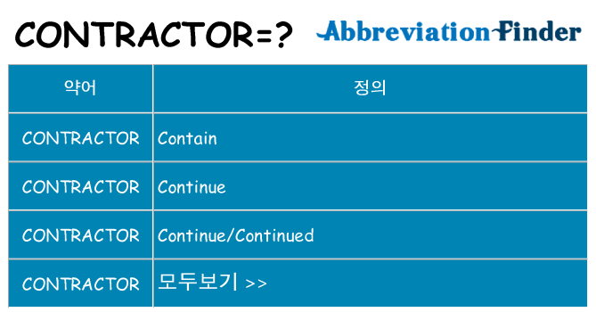 contractor 대 한 무엇을 서가