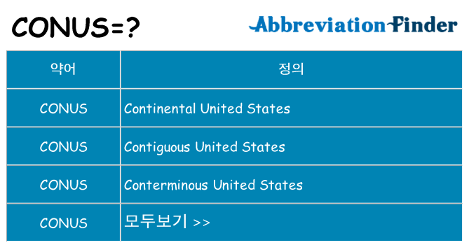 conus 대 한 무엇을 서가