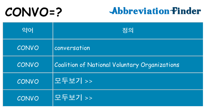 convo 대 한 무엇을 서가