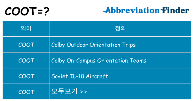 coot 대 한 무엇을 서가
