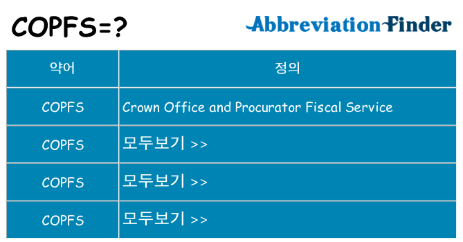 copfs 대 한 무엇을 서가