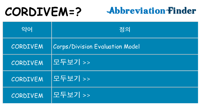 cordivem 대 한 무엇을 서가