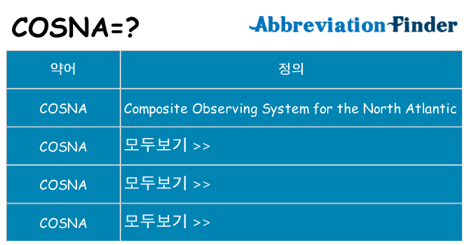 cosna 대 한 무엇을 서가