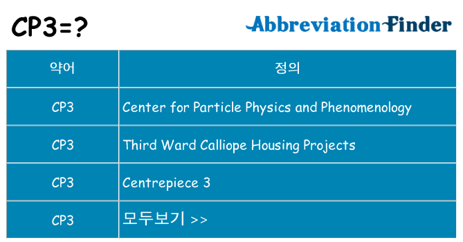 cp3 대 한 무엇을 서가