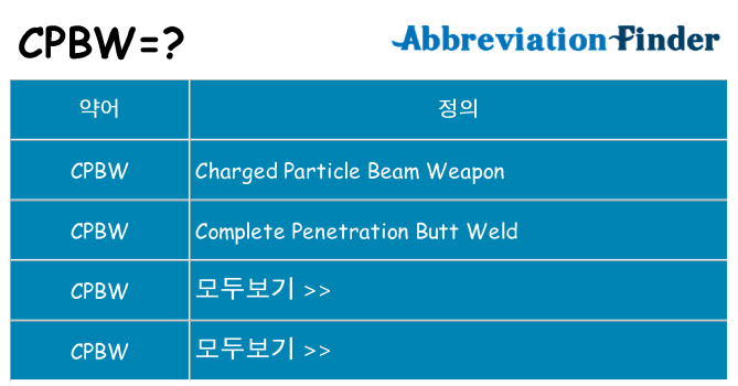 cpbw 대 한 무엇을 서가