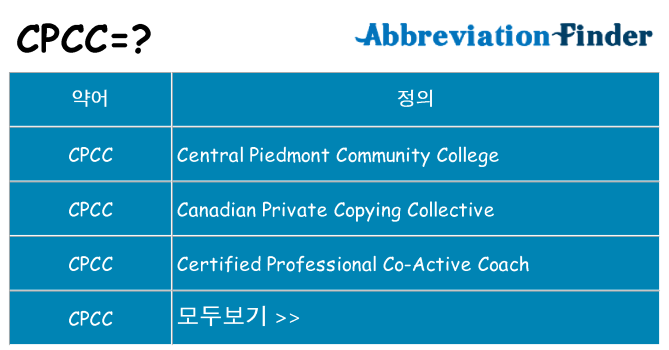 cpcc 대 한 무엇을 서가