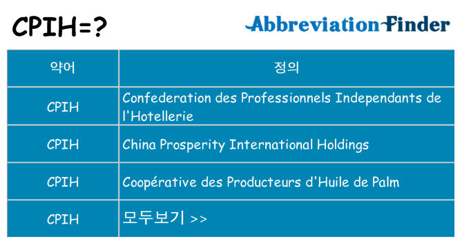 cpih 대 한 무엇을 서가
