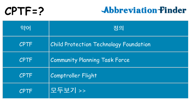 cptf 대 한 무엇을 서가