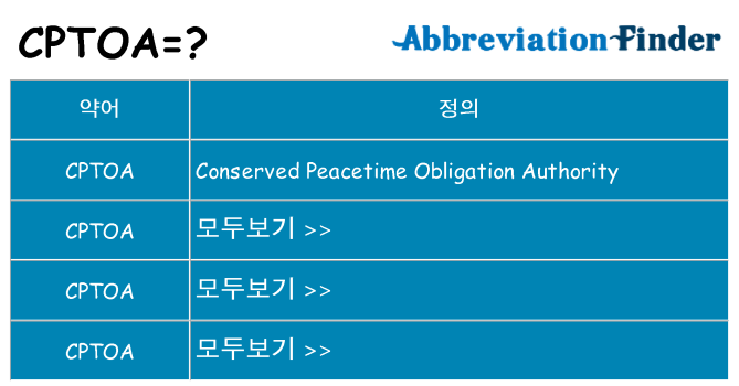 cptoa 대 한 무엇을 서가
