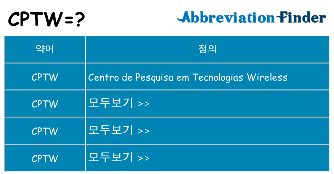 cptw 대 한 무엇을 서가