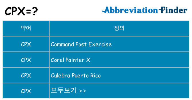 cpx 대 한 무엇을 서가