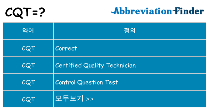 cqt 대 한 무엇을 서가