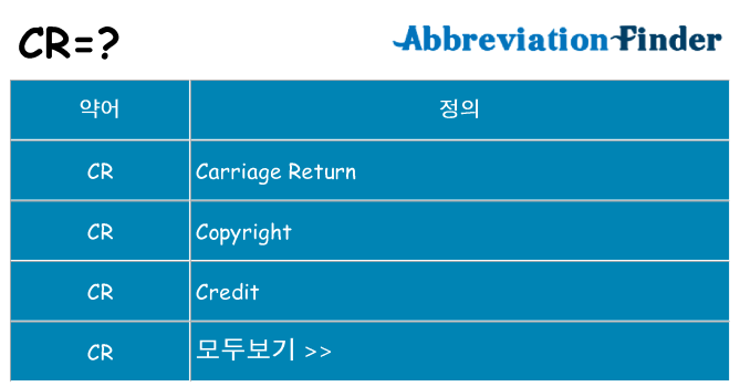 cr 대 한 무엇을 서가