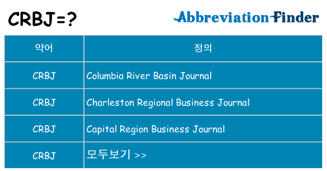crbj 대 한 무엇을 서가