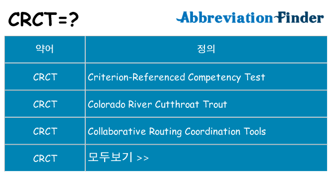 crct 대 한 무엇을 서가