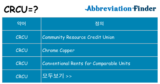 crcu 대 한 무엇을 서가