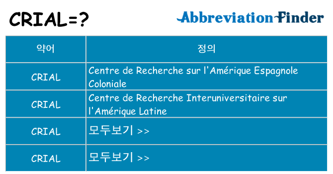 crial 대 한 무엇을 서가