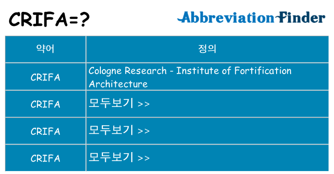 crifa 대 한 무엇을 서가