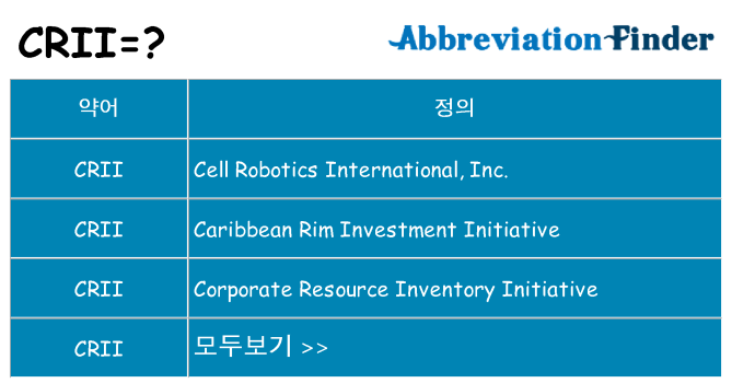 crii 대 한 무엇을 서가