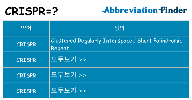 crispr 대 한 무엇을 서가