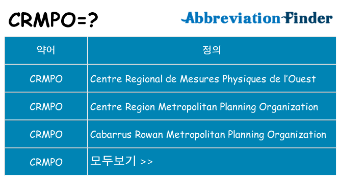 crmpo 대 한 무엇을 서가