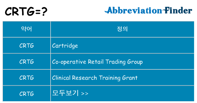 crtg 대 한 무엇을 서가