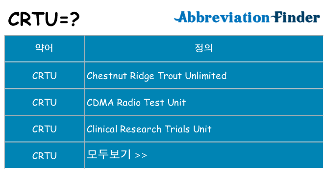 crtu 대 한 무엇을 서가