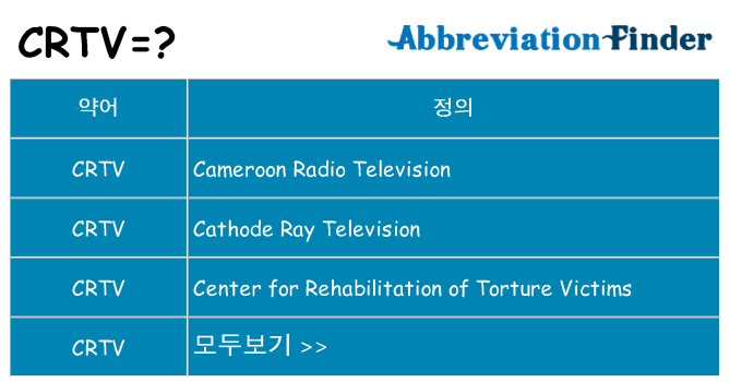 crtv 대 한 무엇을 서가