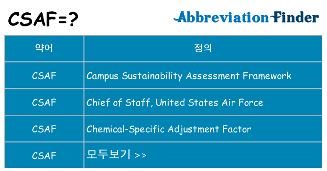 csaf 대 한 무엇을 서가
