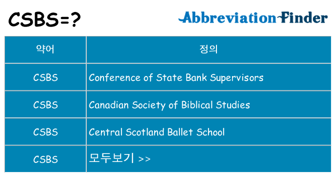 csbs 대 한 무엇을 서가