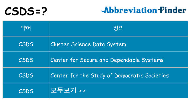csds 대 한 무엇을 서가