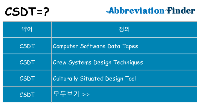 csdt 대 한 무엇을 서가