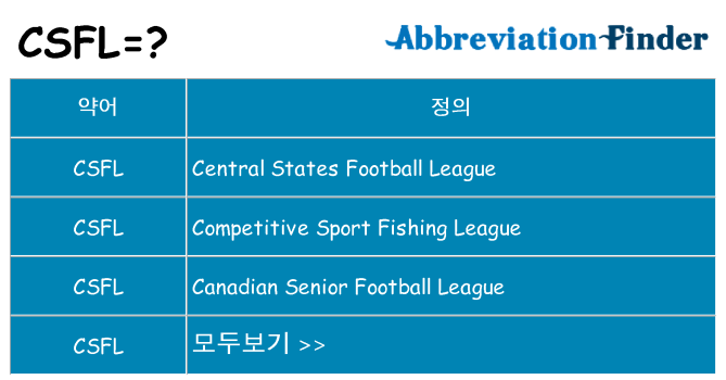 csfl 대 한 무엇을 서가