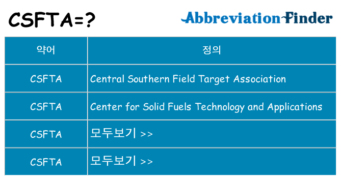 csfta 대 한 무엇을 서가