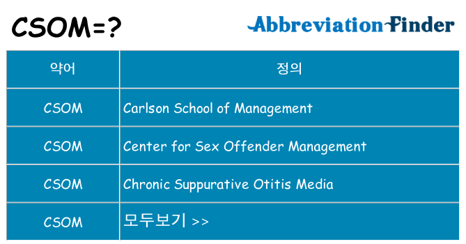 csom 대 한 무엇을 서가